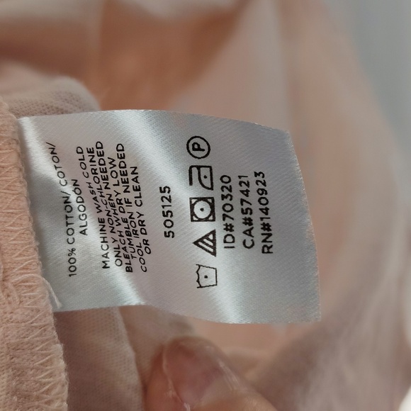 Lou & Grey Pullover Size Medium Light Peach Slub Tee Long Sleeve Oversized - Picture 5 of 6